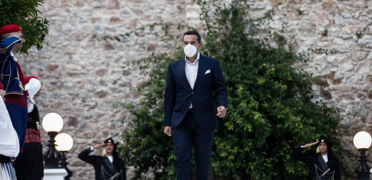 Ο Αλέξης Τσίπρας στο Προεδρικό Μέγαρο