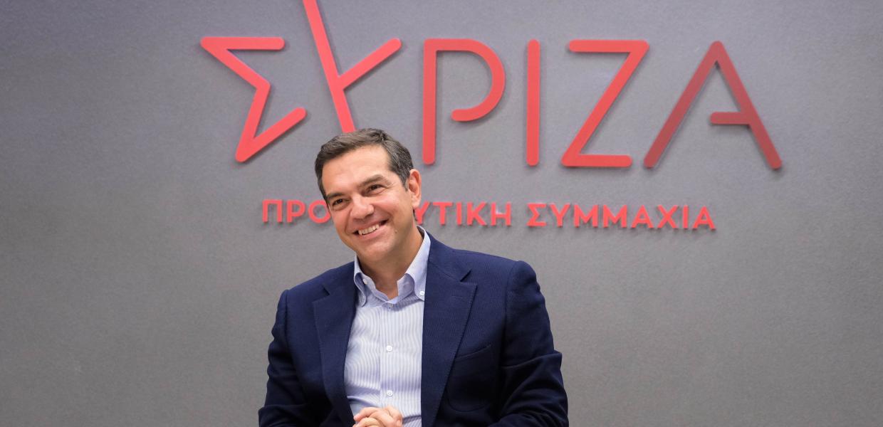 Ο Αλέξης Τσίπρας στα γραφεία του ΣΥΡΙΖΑ στην Κουμουνδούρου
