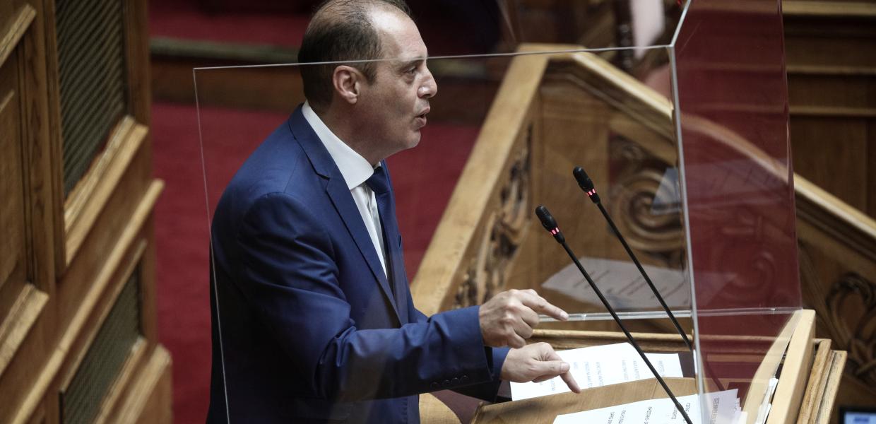 Ο Κυριάκος Βελόπουλος στη Βουλή