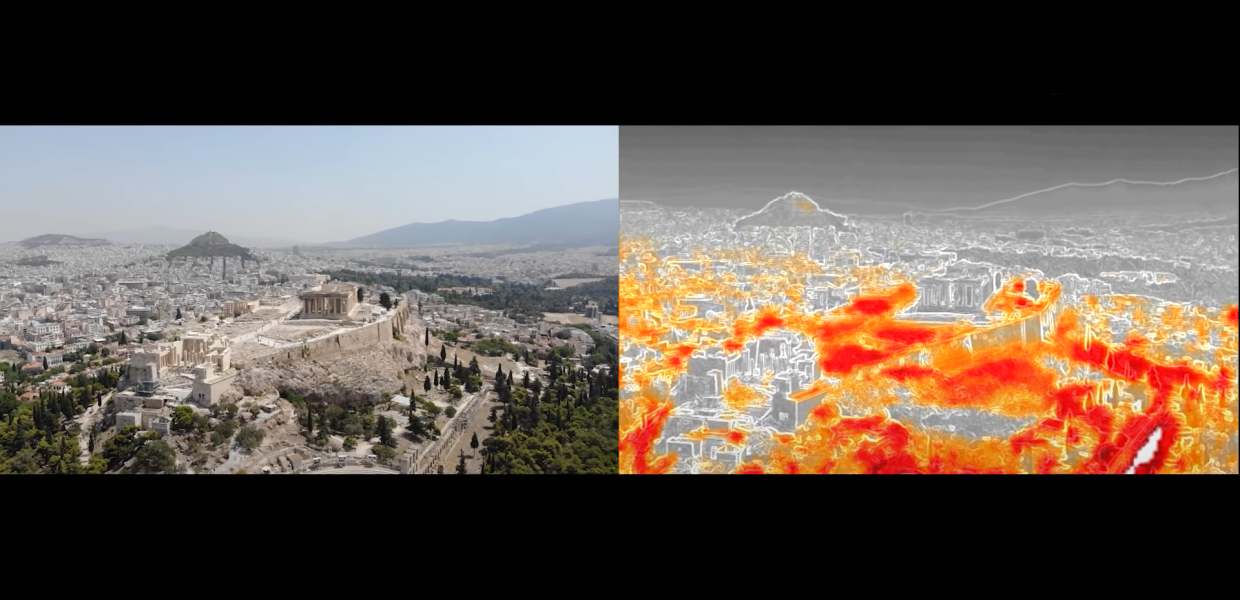 αθηνα καυσωνας drone