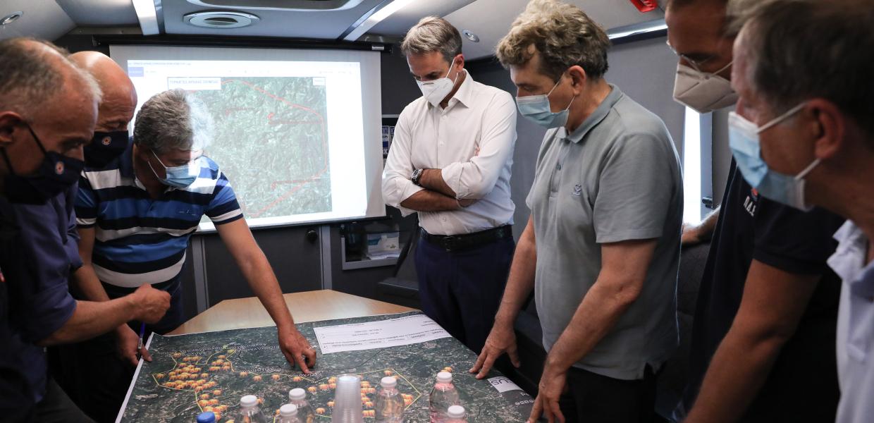 Κυριάκος Μητσοτάκης και Μιχάλης Χρυσοχοΐδης στη Ηλεία