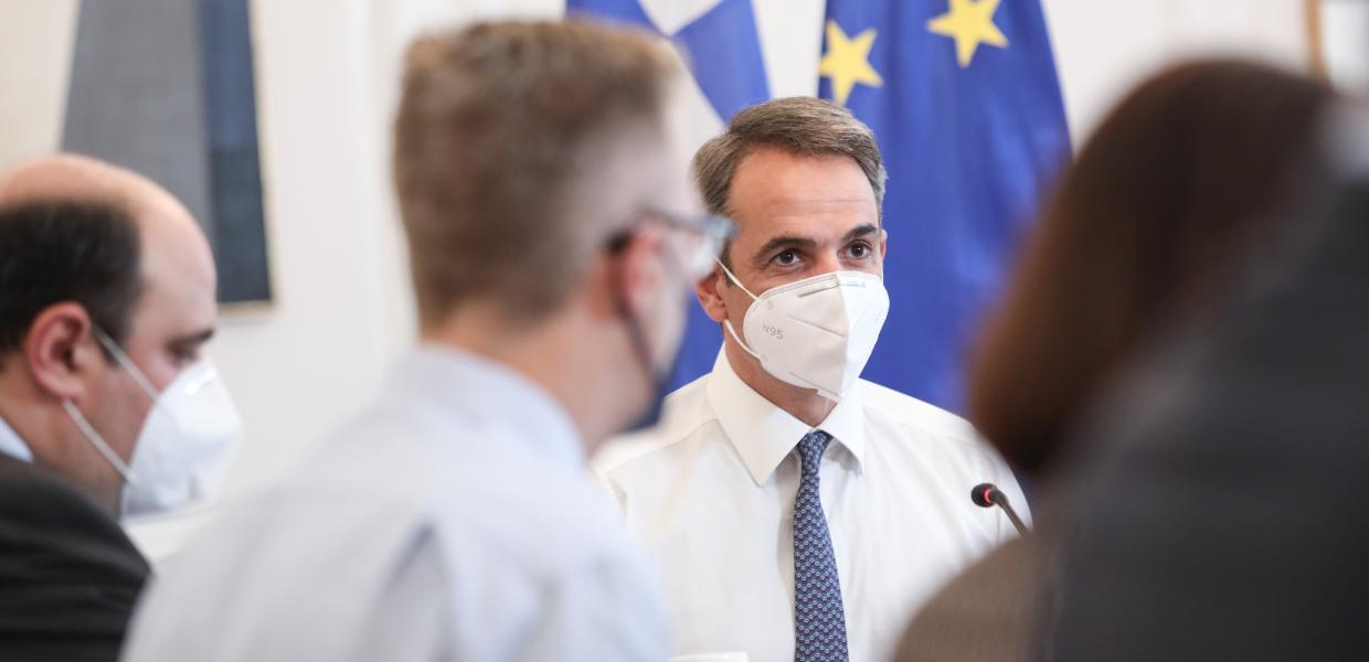 Ο Κυριάκος Μητσοτάκης στο υπουργικό συμβούλιο