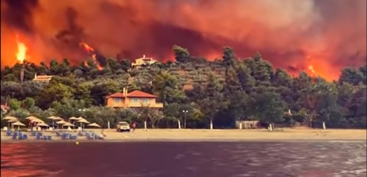 Πυρκαγιά στη Λίμνη Εύβοιας