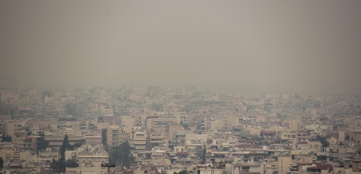 Πυρκαγιά Βαρυμπόμπη καπνός ρύπανση