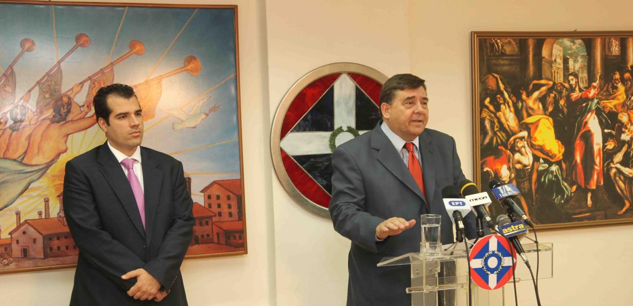 Θάνος Πλεύρης και Γιώργος Καρατζαφέρης