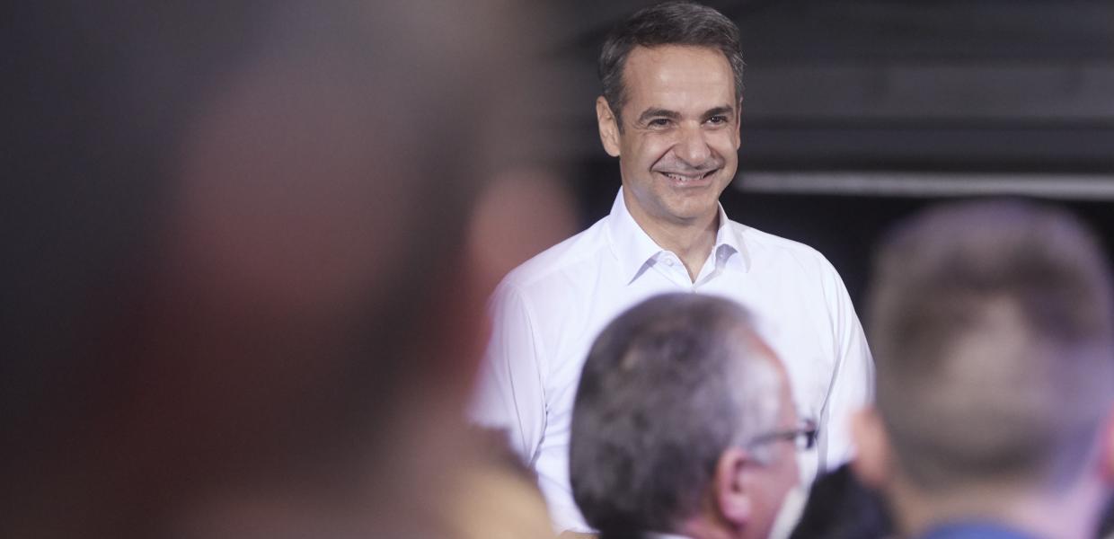 Ο Κυριάκος Μητσοτάκης σε ομιλία στη Φλώρινα