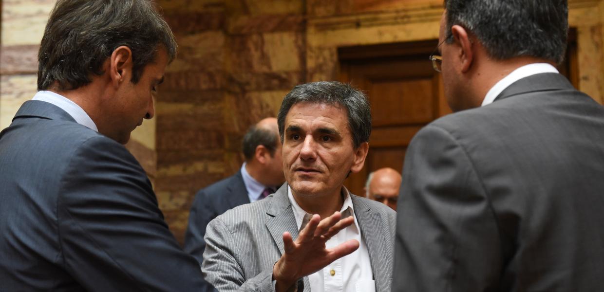 Κυριάκος Μητσοτάκης, Ευκλείδης Τσακαλώτος και Χρήστος Σταϊκούρας