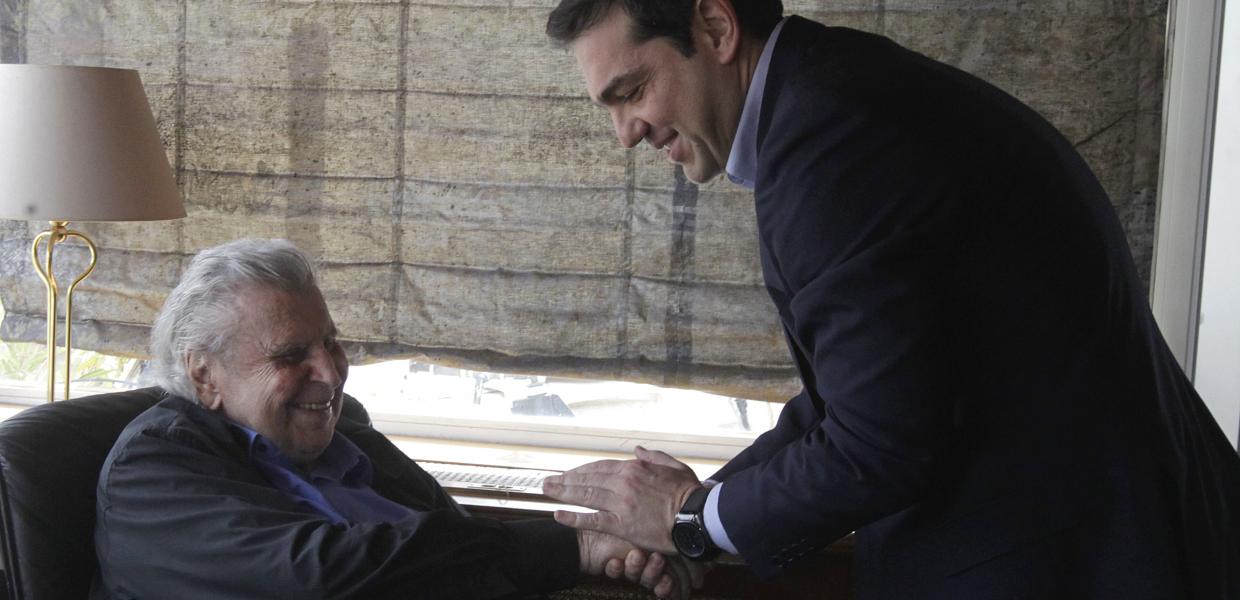 Αλέξης Τσίπρας Μίκης Θεοδωράκης