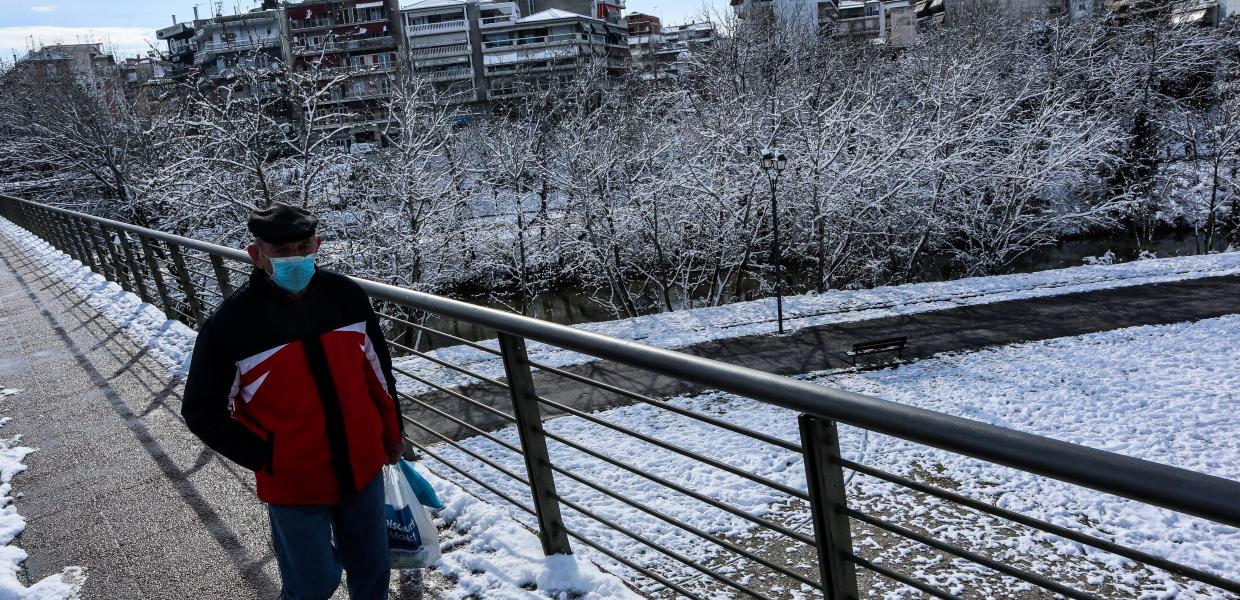 Χιόνια στη Λάρισα