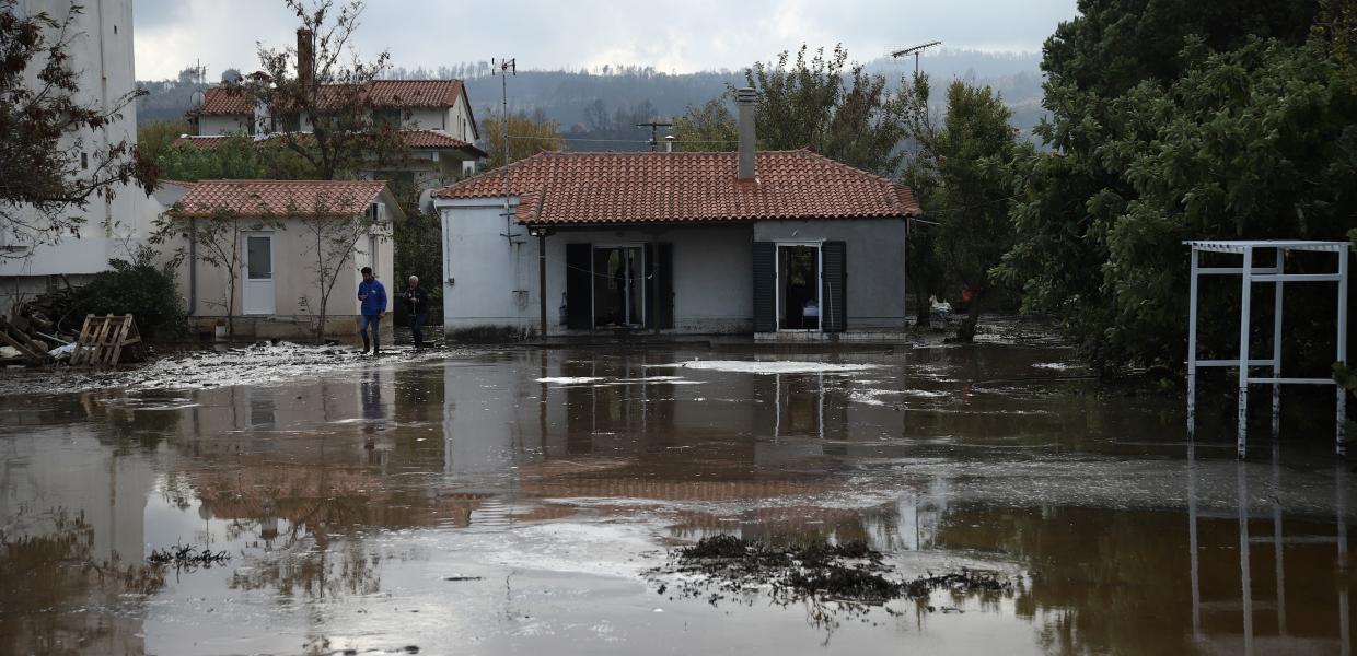 Εύβοια Αγία Άννα πλημμύρες