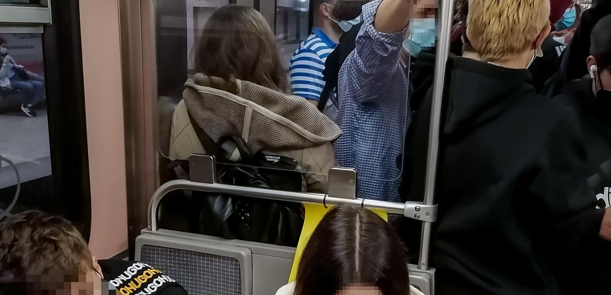 Μεγάλος συνωστισμός στο μετρό