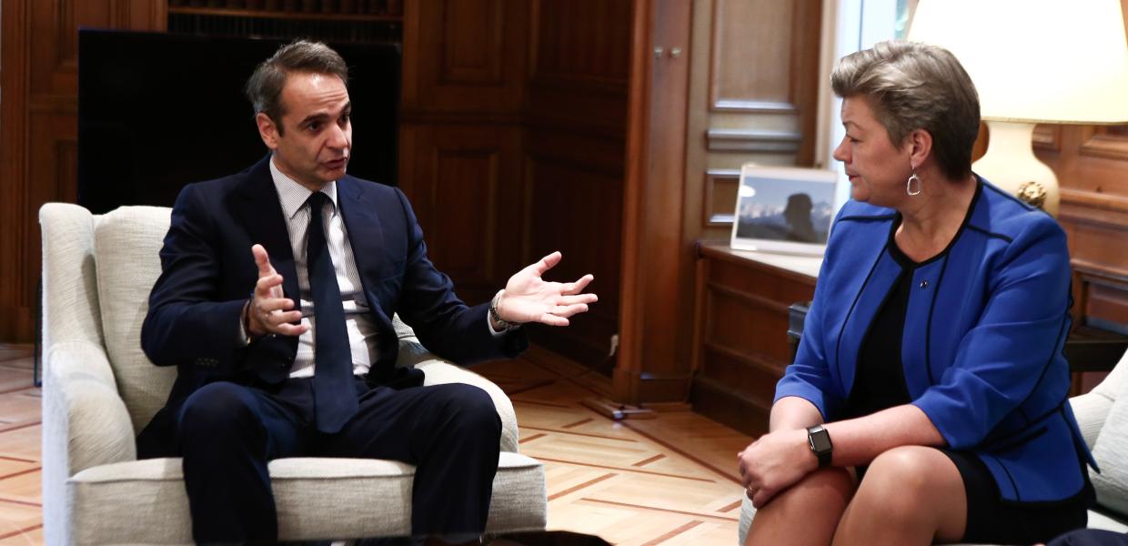 Ίλβα Γιόχανσον και Κυριάκος Μητσοτάκης
