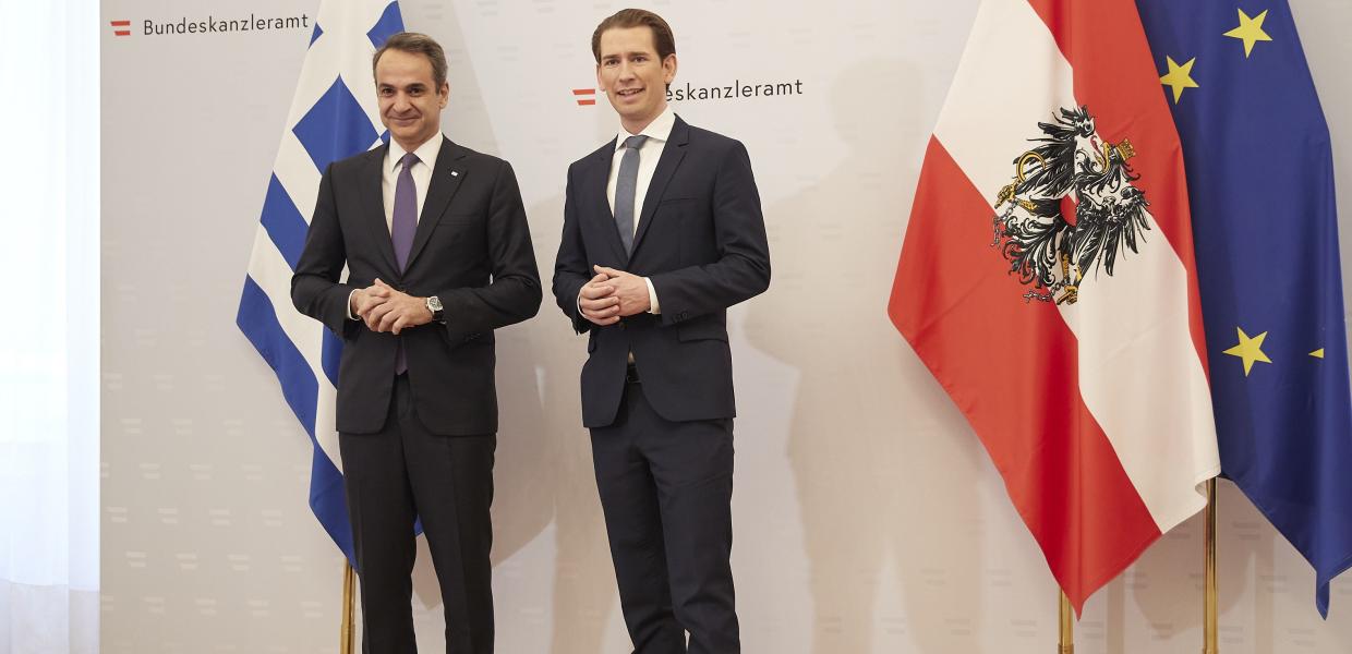 Σεμπάστιαν Κουρτς και Κυριάκος Μητσοτάκης στην Αυστρία