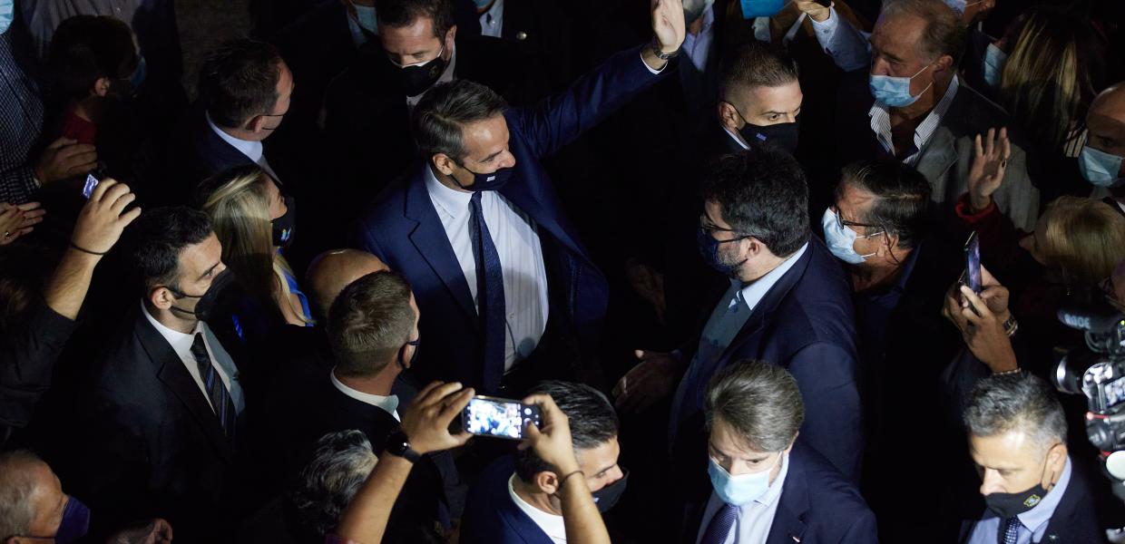 Ο Κυριάκος Μητσοτάκης στην τοπική της ΝΔ στην Παιανία