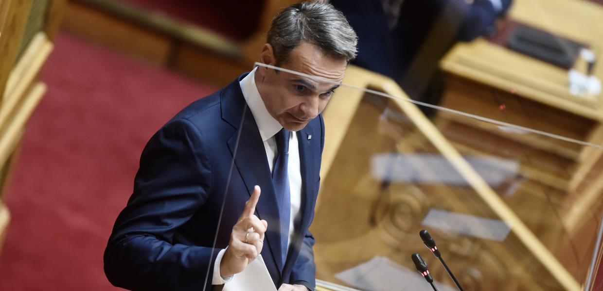 Ο Κυριάκος Μητσοτάκης στη Βουλή στις 7 Οκτωβρίου 2021