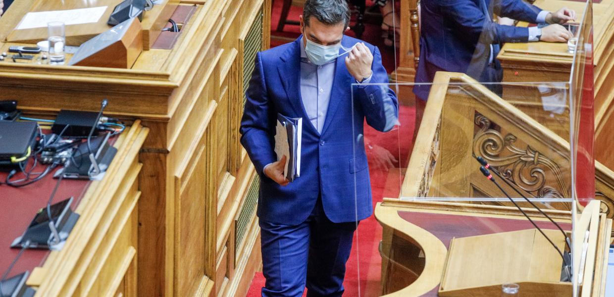 Ο Αλέξης Τσίπρας στη Βουλή