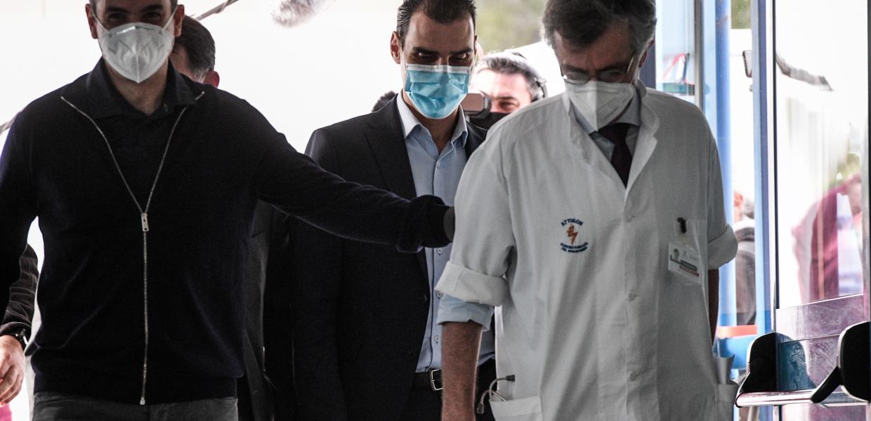 Κυριάκος Μητσοτάκης, Μάριος Θεμιστοκλέους και Σωτήρης Τσιόδρας