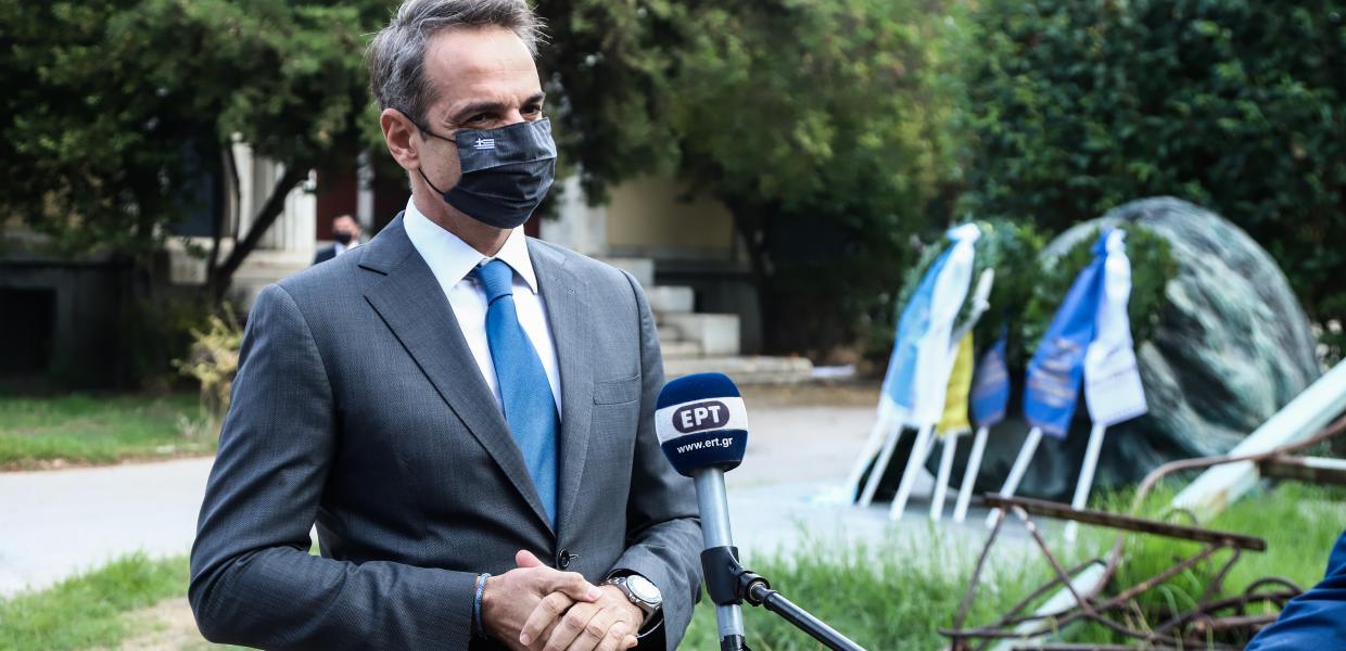 Ο Κυριάκος Μητσοτάκης στο Πολυτεχνείο