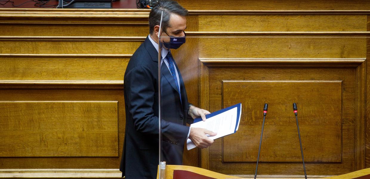Ο Κυριάκος Μητσοτάκης στη Βουλή