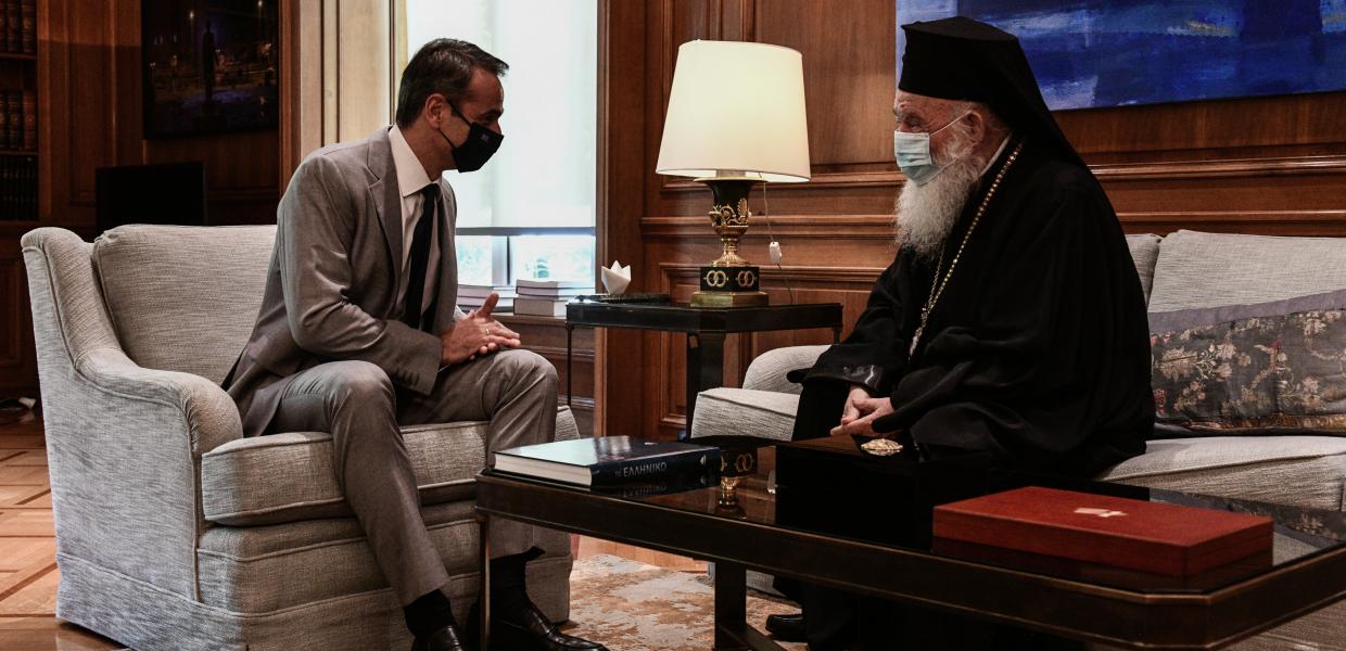 Κυριάκος Μητσοτάκης και Αρχιεπίσκοπος Ιερώνυμος