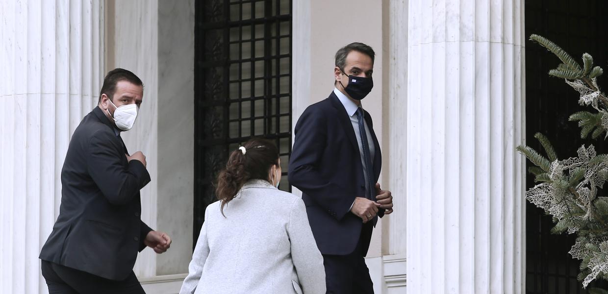 Ο Κυριάκος Μητσοτάκης στο Προεδρικό Μέγαρο