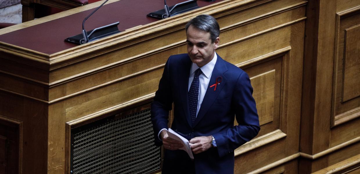 Ο Κυριάκος Μητσοτάκης στη Βουλή