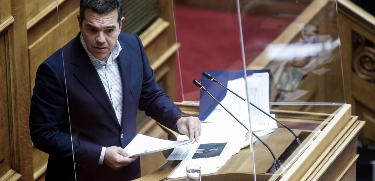 Ο Αλέξης Τσίπρας στη Βουλή