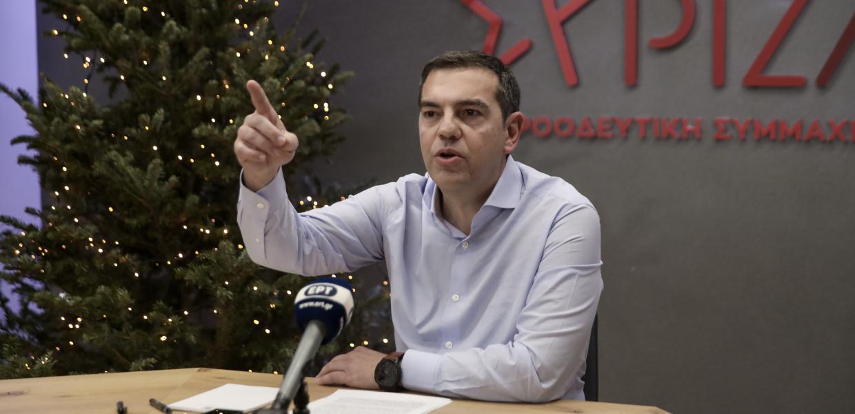 Ο Αλέξης Τσίπρας στα γραφεία του ΣΥΡΙΖΑ
