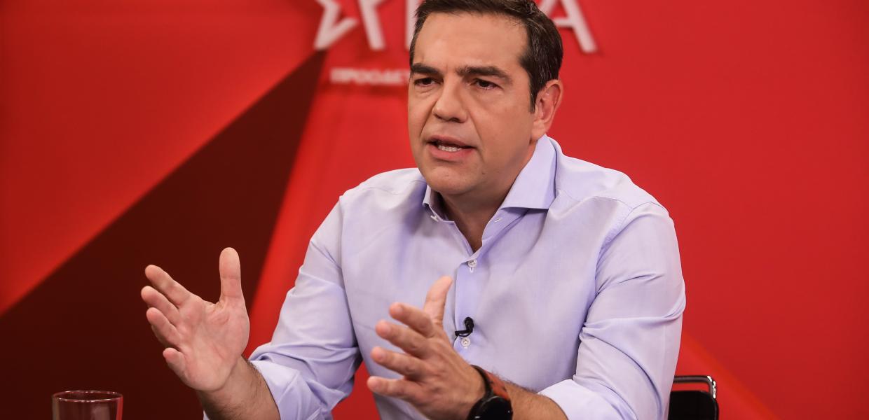 Ο Αλέξης Τσίπρας στα γραφεία του ΣΥΡΙΖΑ