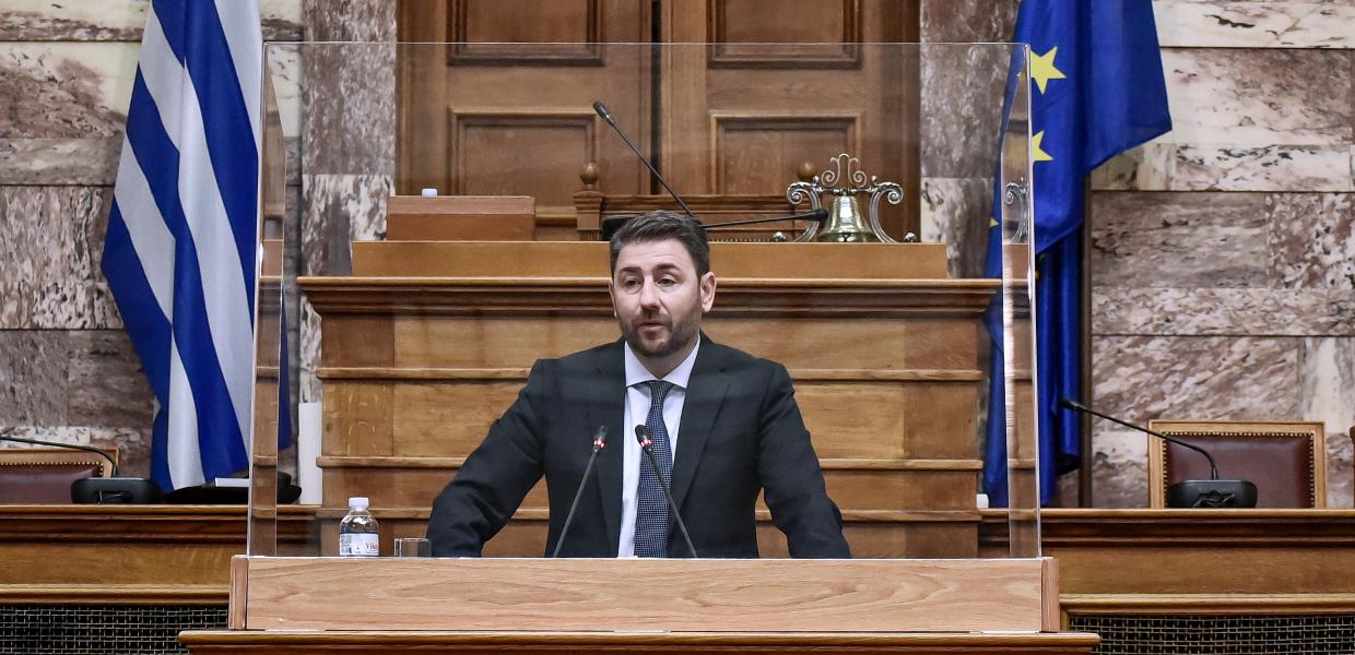 Ο Νίκος Ανδρουλάκης στη Βουλή