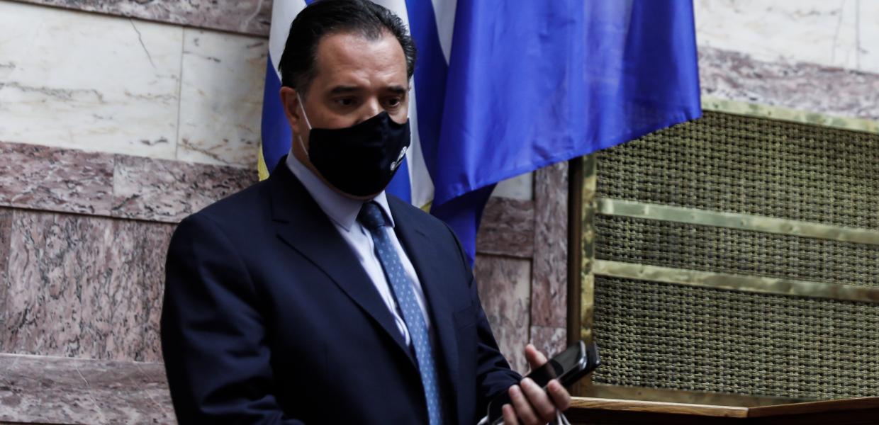 Ο Άδωνις Γεωργιάδης στη Βουλή