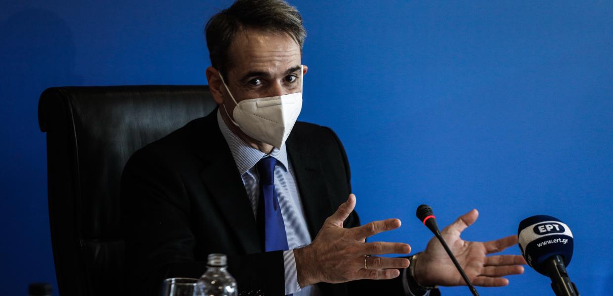 Ο Κυριάκος Μητσοτάκης στον ΟΑΕΔ