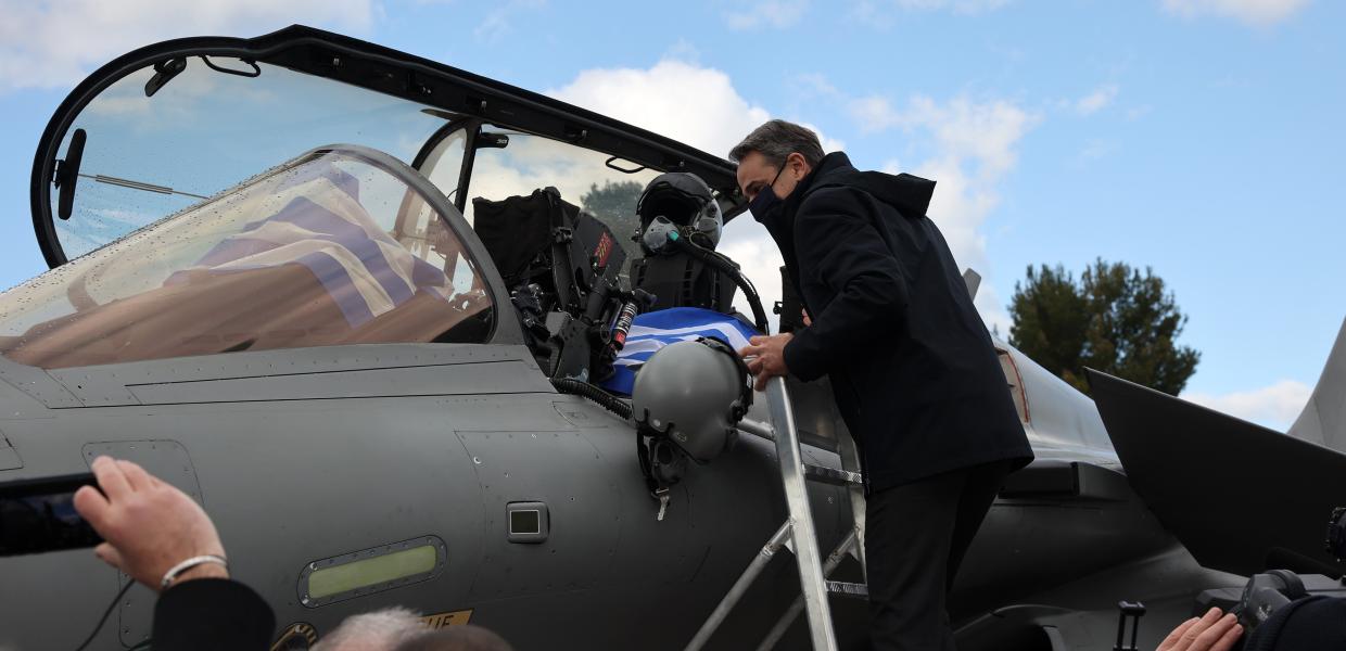 Ο Κυριάκος Μητσοτάκης σε Rafale