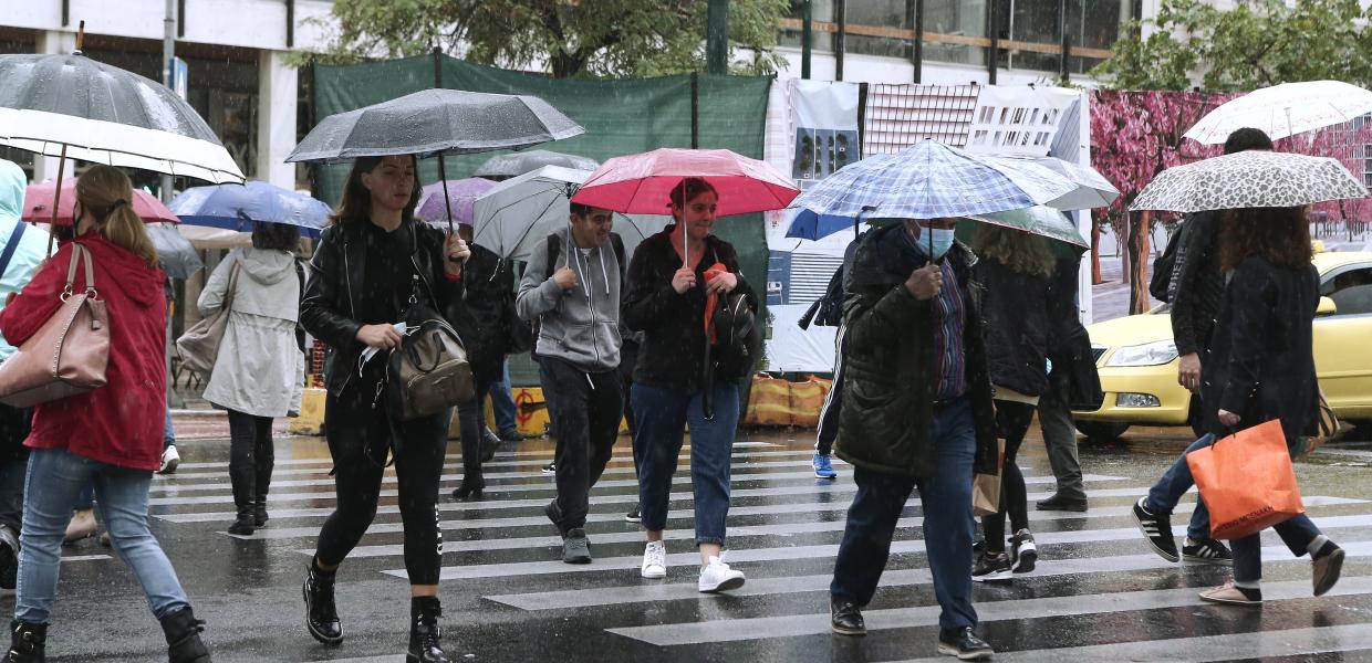 Βροχή ομπρέλες