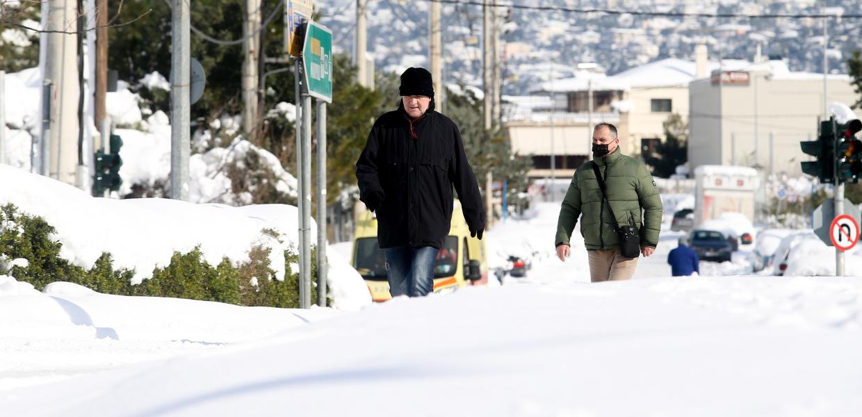 Χιόνια στην Αγία Παρασκευή