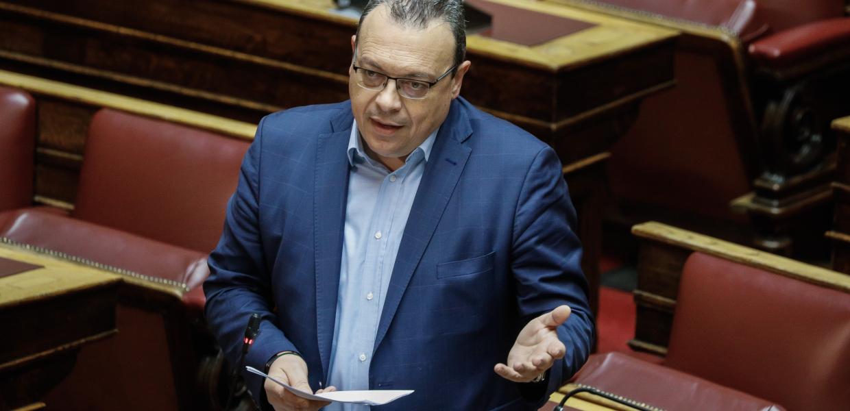 Ο Σωκράτης Φάμελλος στη Βουλή, 2020.