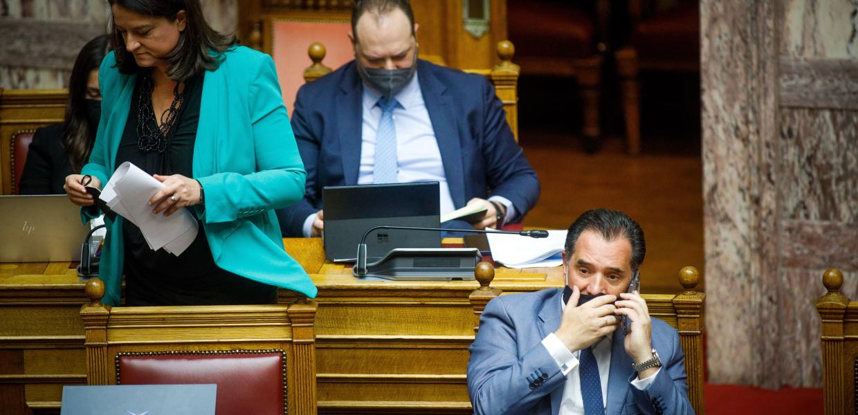 Ο Άδωνις Γεωργιάδης στη Βουλή