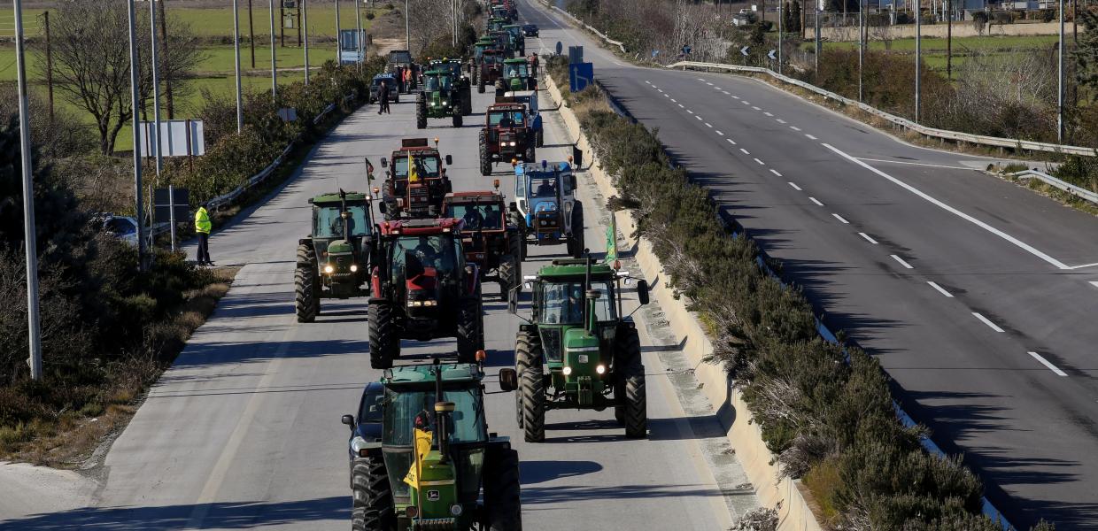 αγρότες τρακτέρ Νίκαια Λάρισα