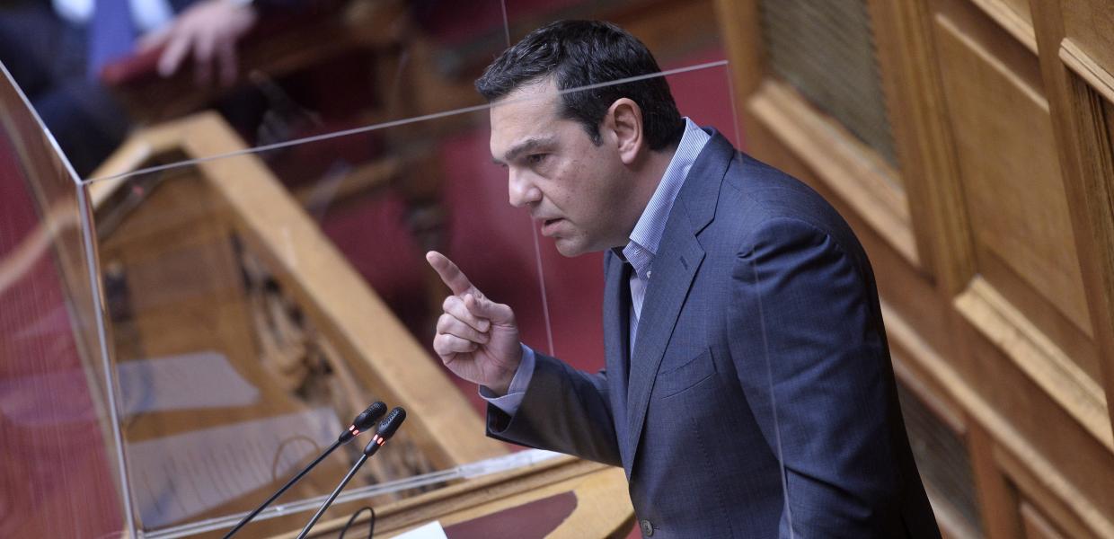 Ο Αλέξης Τσίπρας στη Βουλή