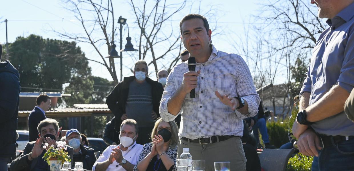 Ο Αλέξης Τσίπρας στην Αγιά Λάρισας