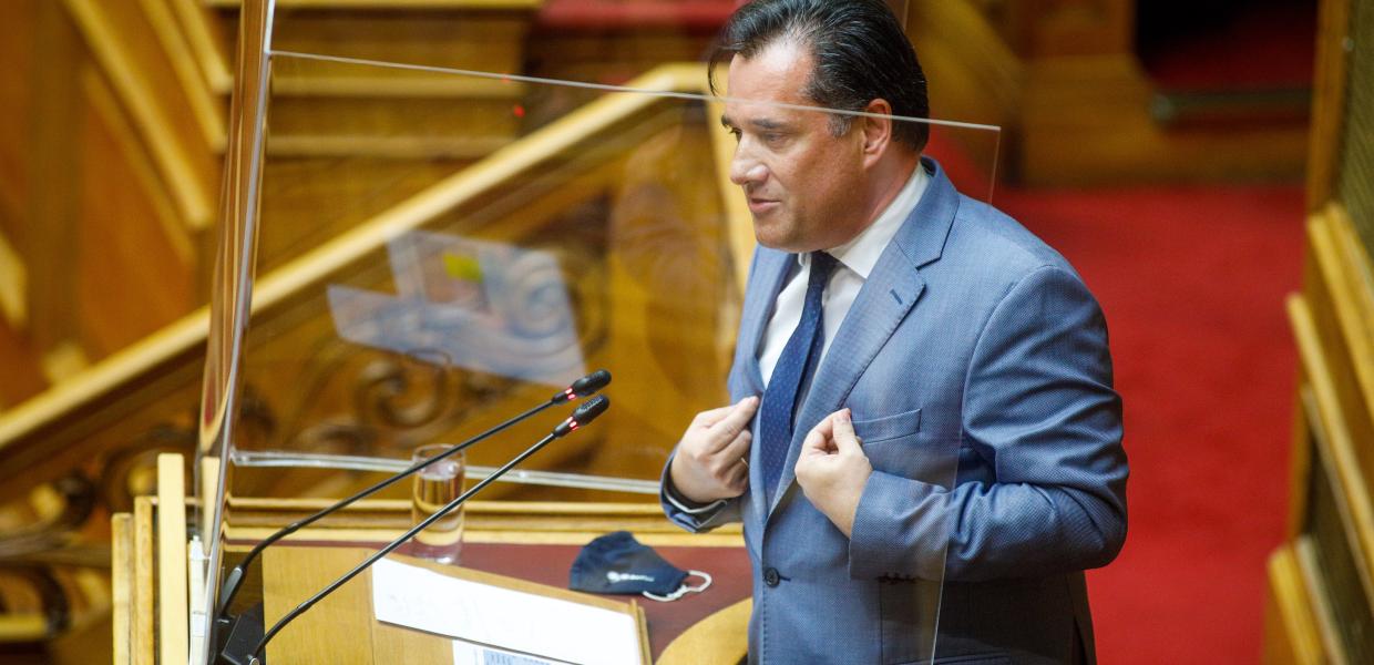 Ο Άδωνις Γεωργιάδης στη Βουλή