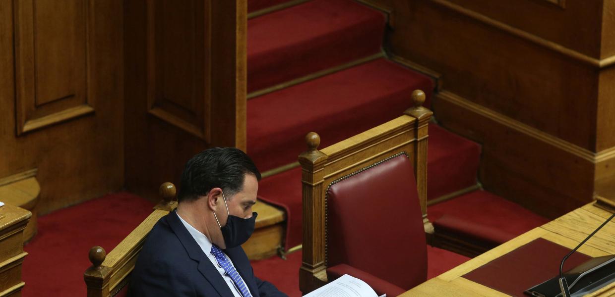 Ο Γεωργιάδης στη Βουλή