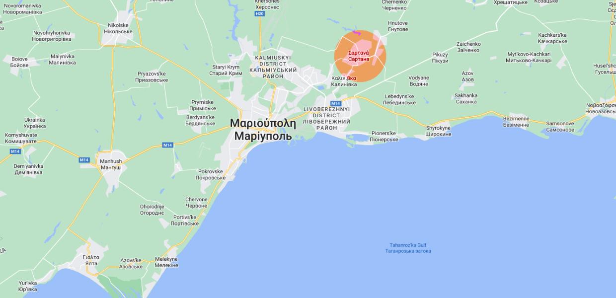 ΧΑΡΤΗΣ ΟΥΚΡΑΝΙΑ ΜΑΡΙΟΥΠΟΛΗ ΣΑΡΤΑΝΑ
