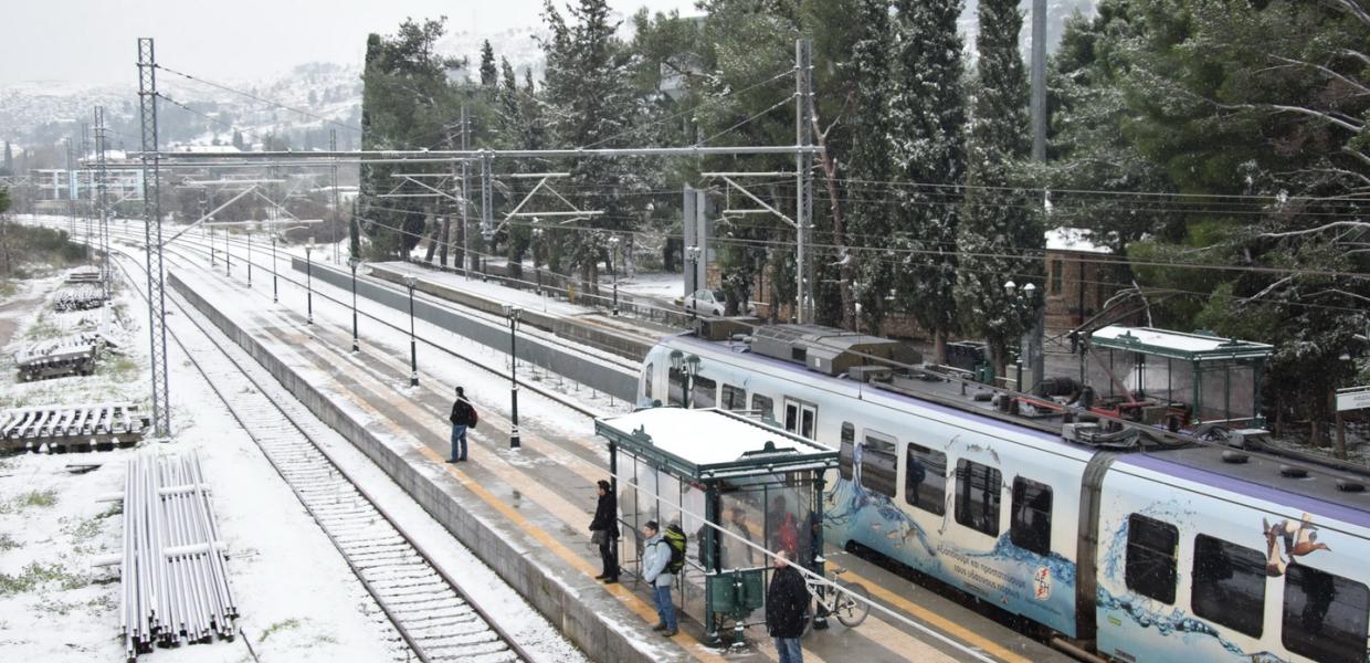 Τρένο - χιόνι