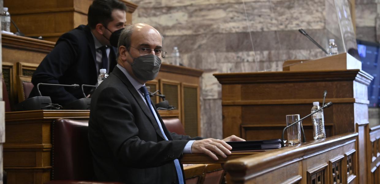 Ο Κωστής Χατζηδάκης στη Βουλή