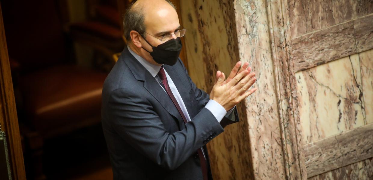 Ο Κωστής Χατζηδάκης στη Βουλή
