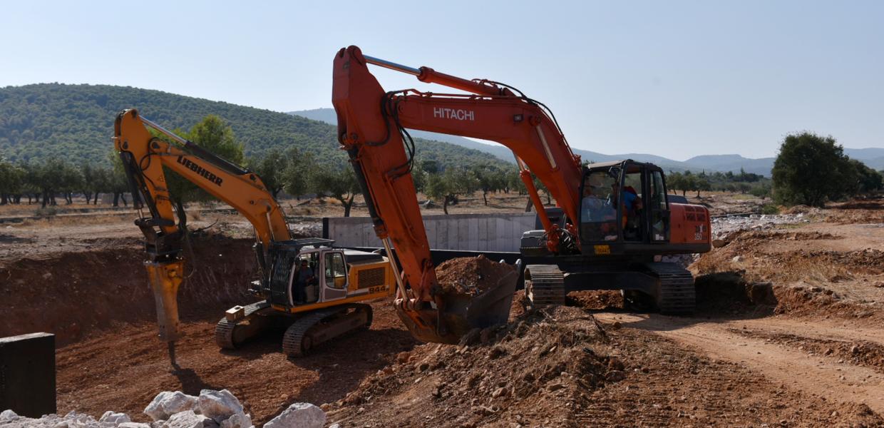 έργα εκσκαφέας μπουλντόζα