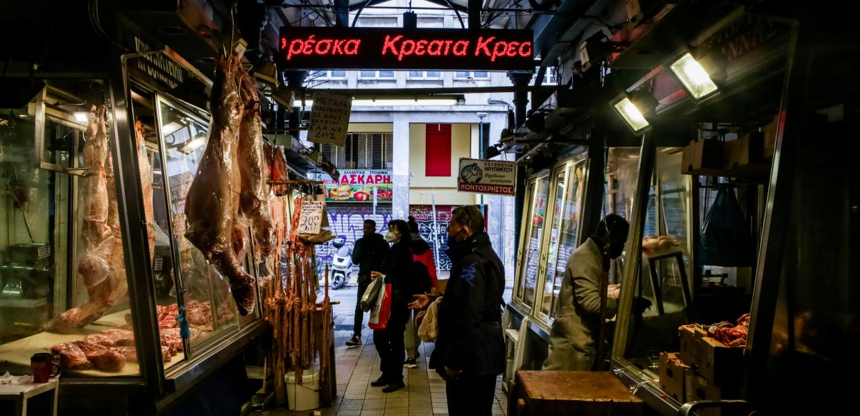 Η «Βαρβάκειος», η κεντρική κρεαταγορά της Αθήνας, 2022.