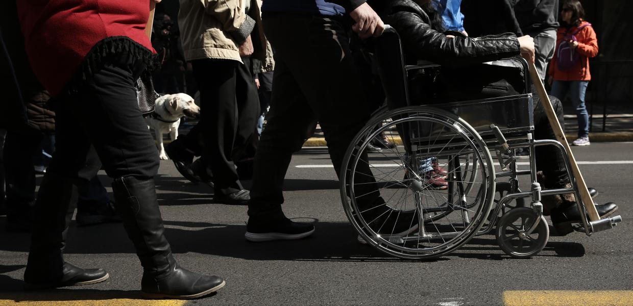 Πορεία διαμαρτυρίας ατόμων με αναπηρία