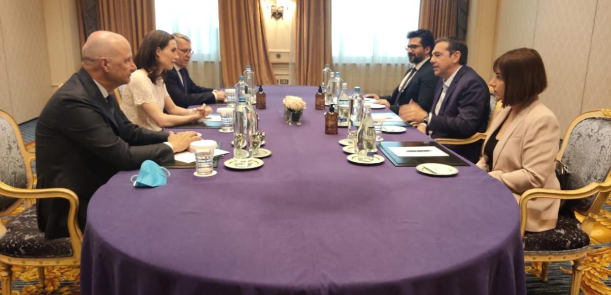 Ο Αλέξης Τσίπρας και η Σάνα Μαρίν